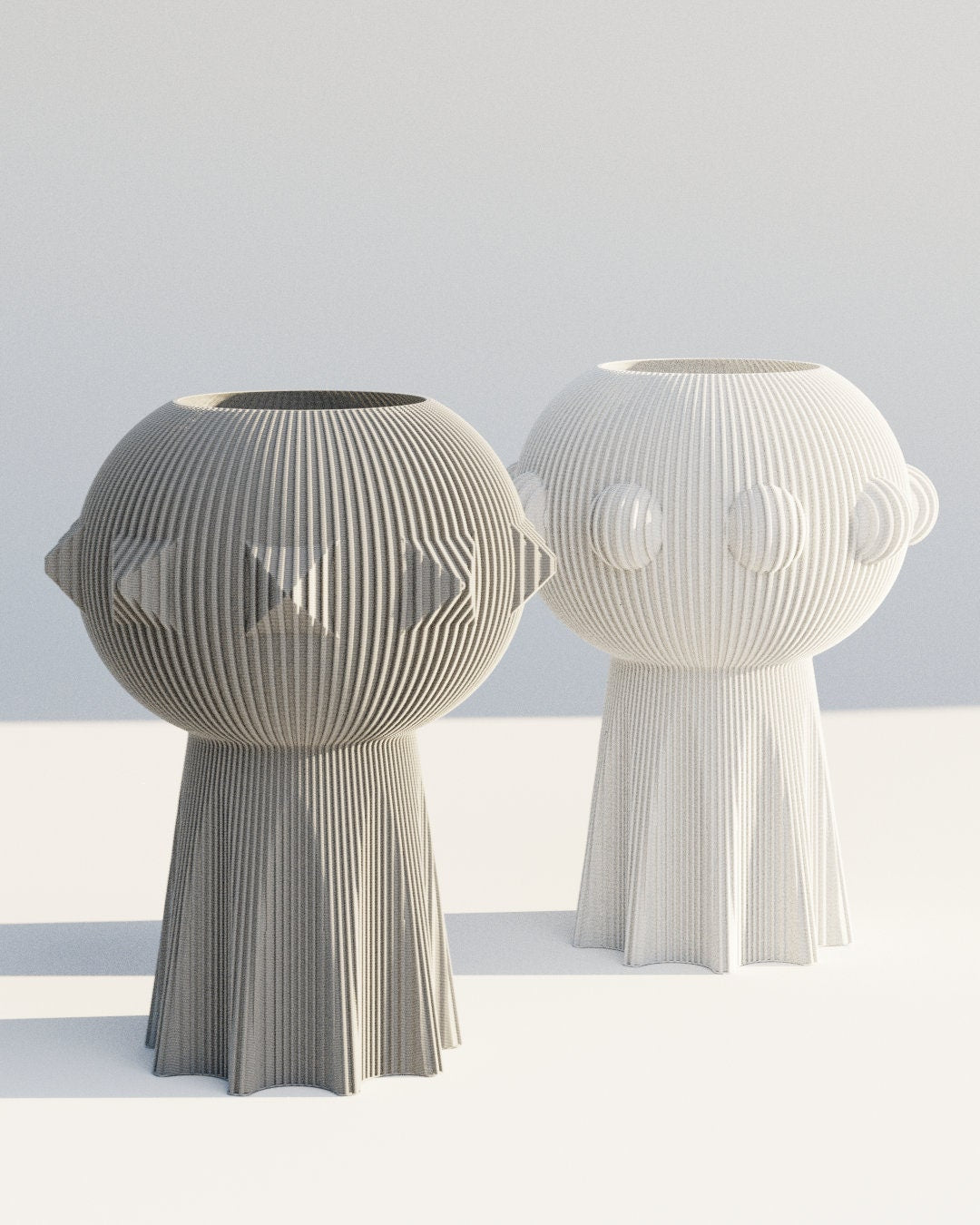 UFO Vase: Modern Ceramic Table Centerpiece