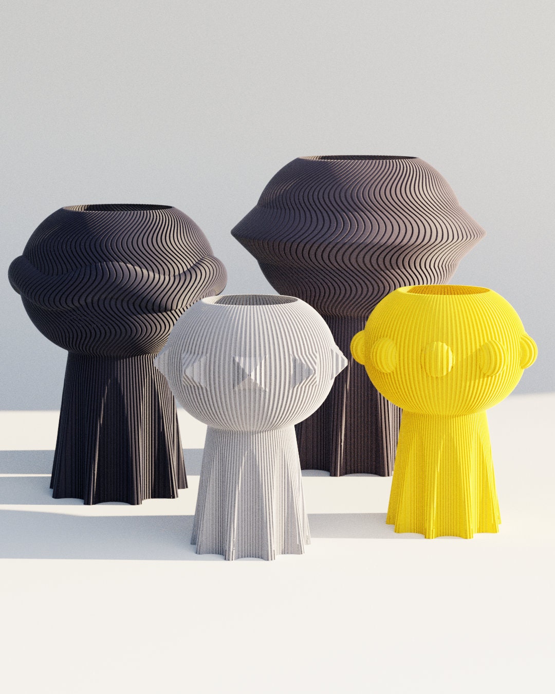 UFO Vase: Modern Ceramic Table Centerpiece