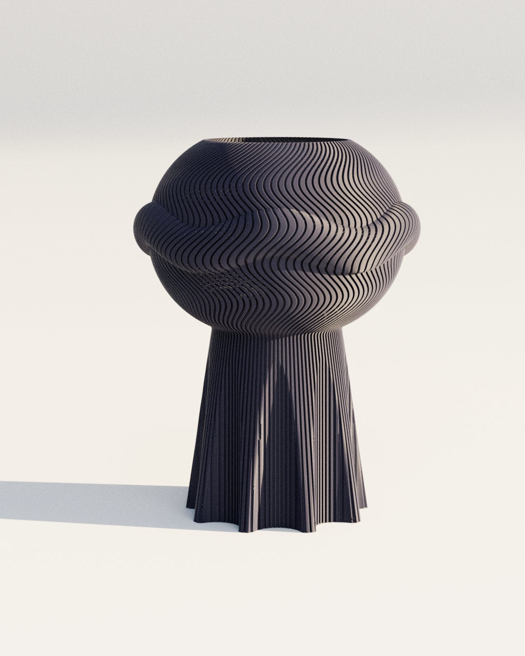 UFO Vase: Modern Ceramic Table Centerpiece