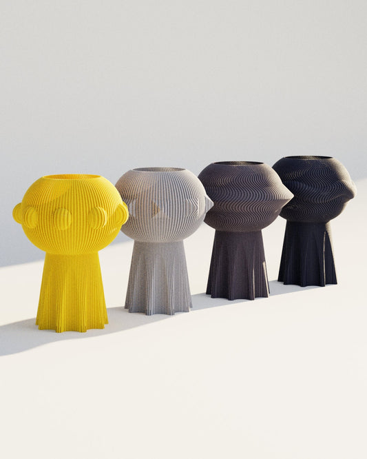 UFO Vase: Modern Ceramic Table Centerpiece