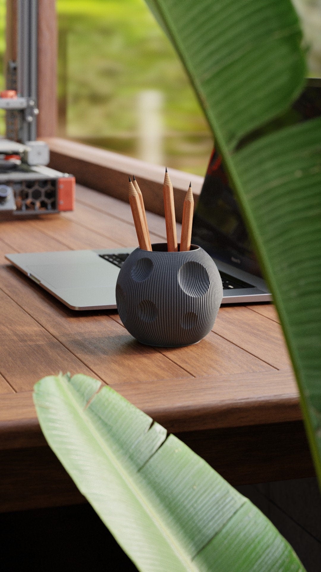 Moon Desk Organiser, Cosmic Desktop Storage, Celestial Office Decor, Lunar Holder, Space-inspired Organisation