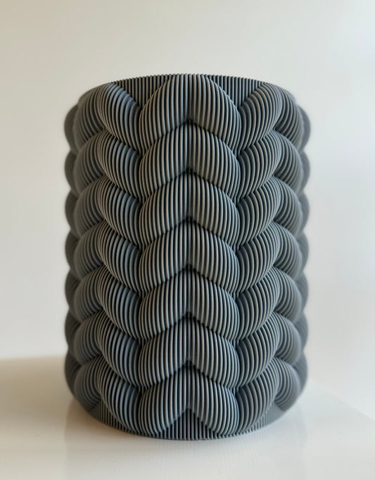 Knitted Textured Pattern Vase: XL Modern Home Decor