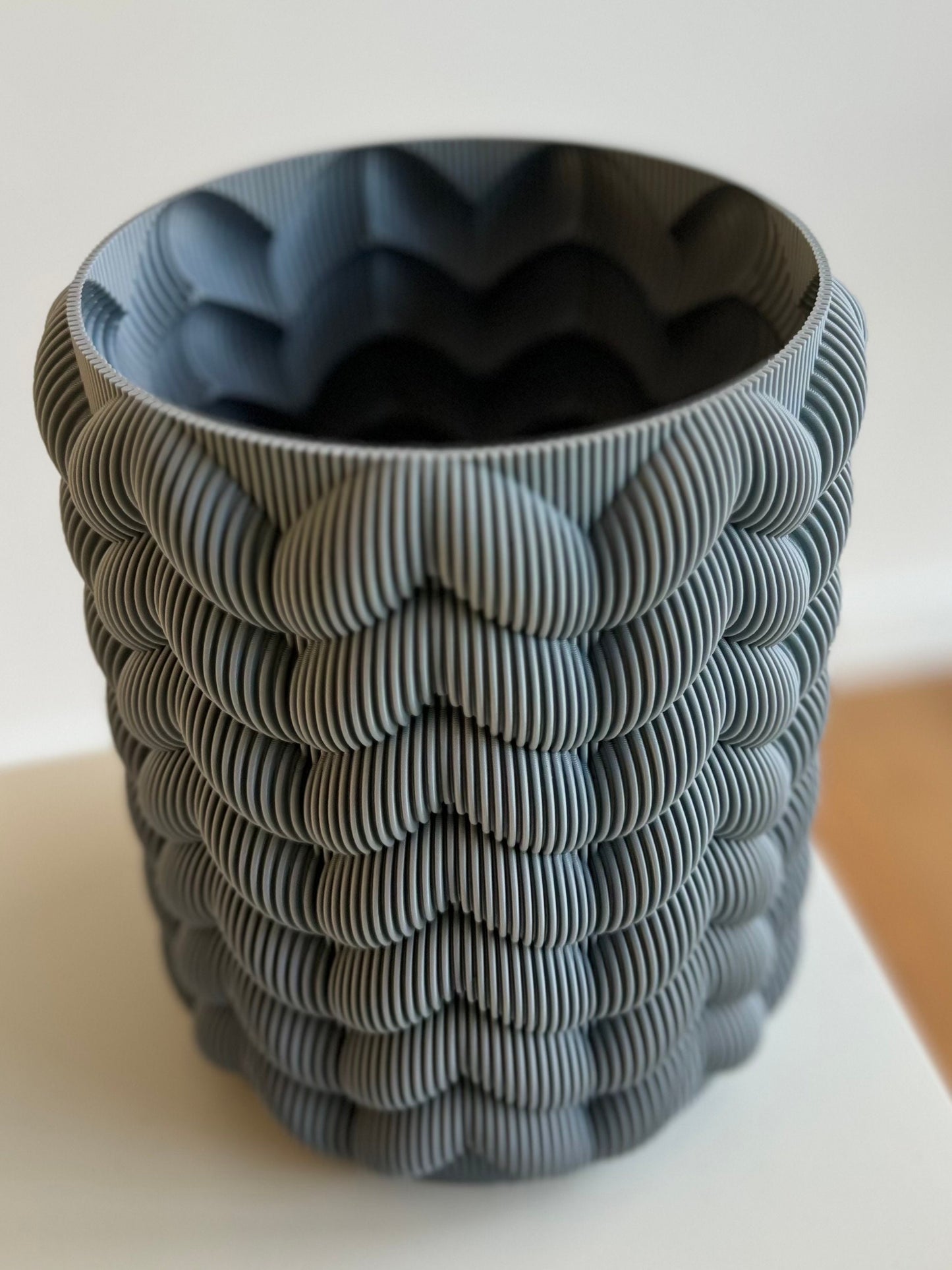 Knitted Textured Pattern Vase: XL Modern Home Decor