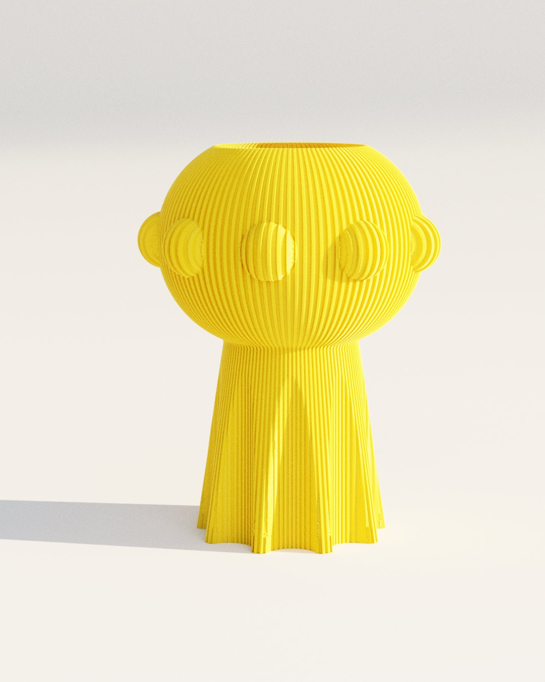 UFO Vase: Modern Ceramic Table Centerpiece